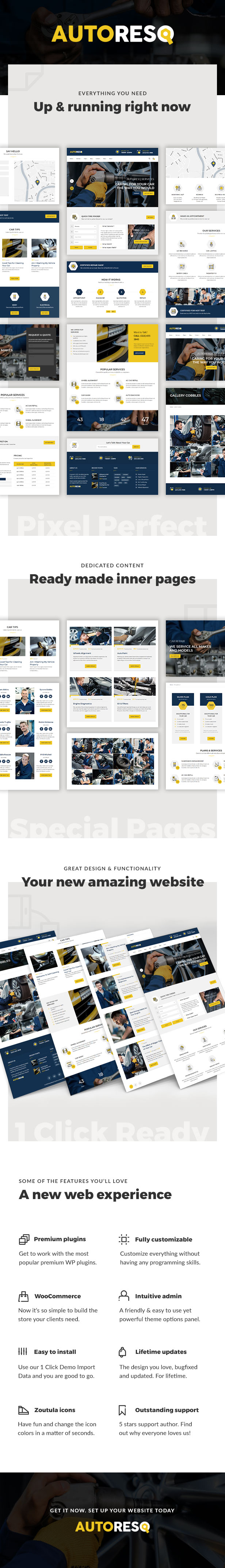 AutoResQ — тема WordPress по ремонту автомобилей